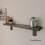 『ARI-T　古色ブラウン×古色ブラウン』　ウォールシェルフ　壁掛け棚　飾り棚　賃貸　ディスプレイ棚