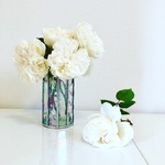 オーロラガラスの花瓶（中）★ステンドグラス花瓶