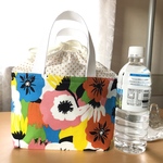 ランチバッグ　北欧風の花