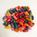 カラフルウッドビーズ楕円100個