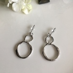 メタルフープピアス  シルバーカラー