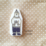 しろくまニット 消しゴムはんこ
