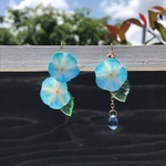 浴衣美人の朝顔ピアス/イヤリング（つゆくさ）