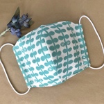 【夏用】抗菌防臭加工　葉っぱ柄立体マスク　M、Lサイズ
