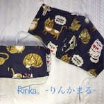 2枚セット送料込【猫柄】ダブルガーゼ使用布マスク