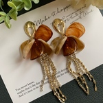 大人可愛い♡flower×ビジュータッセルのロングピアス