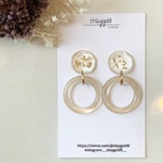 おおぶりクリア×アクリルリングピアス＆イヤリング