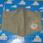 夏用 立体マスク  リネン  生なり