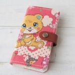 【即日発送】新iPhoneSE2(第2世代) ７/8用　レトロなくまちゃん　ピンク系手帳型スマホカバーiPhoneスマホカバー