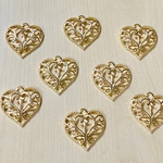●21㎜● GOLD HEART DESIGN CHARM