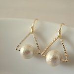 14kgf triangle × cottonpearl pierces