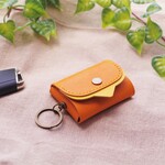  ✻　🚗スマートキーケース　～simple ◐two-tone ～　✻ 　牛革　✻　濃キャメルオレンジ　×　蒲公英イエロー　✻ 