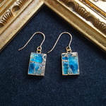 【数量限定】14kgf　copper turquoise コッパーターコイズ イヤリング　ピアス　レアストーン　