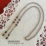 【再販】✨SWAROVSKIシャネルストーンの大人シックなメガネチェーン