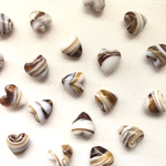 ハート ガラスビーズ マーブル 5個