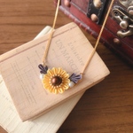 🌻ひまわり🌻ネックレス 【つまみ細工】
