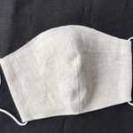 【値下】ナチュラルリネンポケットつき立体マスク　ノーズフィッター付き　大人サイズ