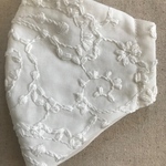 お肌に優しい　ダブルガーゼ　コットンレース　ペイズリー　刺繍　冷感マスク　涼しい　接触冷感生地に変更も可能