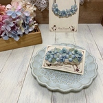 紫陽花のバレッタ(ブルー)