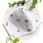 再販‼️【送料無料!!】大人可愛いダブルガーゼ立体マスク　POP &キュート柄　布マスク　大人マスク　お洒落　小顔効果　オーガニックダブルガーゼ　プリントガーゼ　