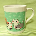 ★送料無料！へちょにゃんこマグカップ(グリーン)