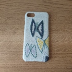 *受注製作*ミナペルホネン*sky flower*ベージュ*mina perhonen*iPhoneケース*iPhoneカバー*スマホケース*スマホカバー