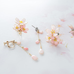 【桜-Full*Bloom-】春を着飾るピアス※飾れるフォトパネル付！ 
