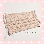 ノーズワイヤー入り♡コットンプリーツマスク flower mini rose