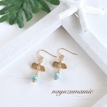∴Flower＆ターコイズ∵ピアス【1004】