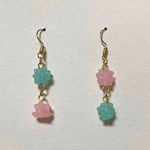【再販×2】金平糖チャーム(ブルー&ピンク)のイヤリング ｏｒ ピアス