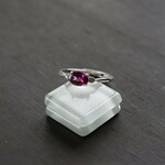 ロードライトガーネット　ホリゾンタルCZバンドリング　SILVER925