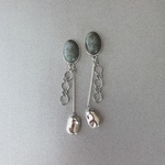 ✰人気✰【ピアス/イヤリング】シルバーチェーンスティックピアス