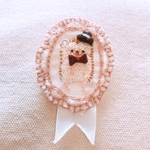 おめかしボーイ👦ハリネズミ  刺繍ブローチ🦔 数量限定 早い者勝ち