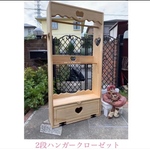 2段♬︎♡ペットハンガークローゼット収納付き