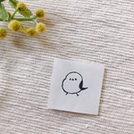 ぽつんとシマエナガ＊ゴム版はんこ