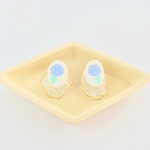 異素材お花ピアス♢紫陽花  (イヤリング変更可能)