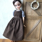リカちゃん服＊エプロンスカートとパフスリーブブラウスのセットsb