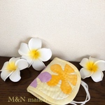 【新作♡】ハワイアンキルト♡マスクケース♡イエロー