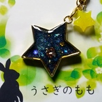 オルゴナイト　透き通ったStarストラップ（キラキラ銀河系）