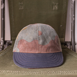 軍用払い下げのテント生地で作ったTenmaku Cap M1929イタリアンカモxポーランドポンチョ紺サイズ5 1/2