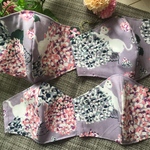 紫陽花と猫　立体マスク　