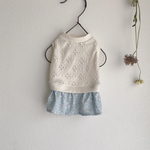 【再販】犬服 *ソルメッシュᵃⁿᵈ小花柄のワンピース*アリスブルー