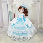 リカちゃん お姫様ドレス 一点物☆スカイブルー