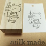 消しゴムはんこ☆くま☆プレゼント