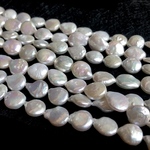 PA112☆11〜12mm 円盤パール•再生珠☆1連約38cm☆天然石•パワーストン
