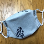[薄手で涼しい]New青い花超立体マスク(男女兼用)