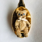 ＊Tea spoon Bear＊ミニチュア＊アンティーク風テディベア