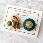 【イヤリング】vintage button accessory