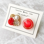 【イヤリング】vintage button accessory