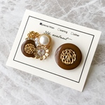 【ピアス】vintage button accessory